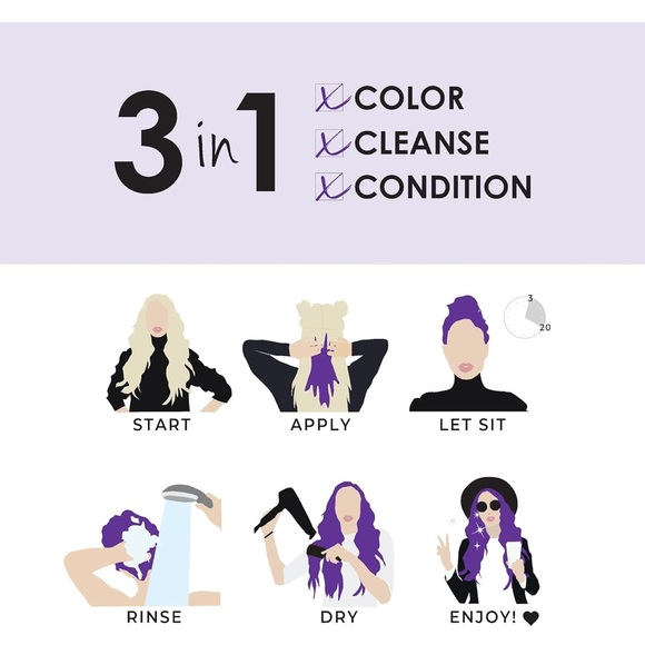 Keracolor 3 in 1 Color Cleanse + Conditioner- Purple - Picture 2 of 4